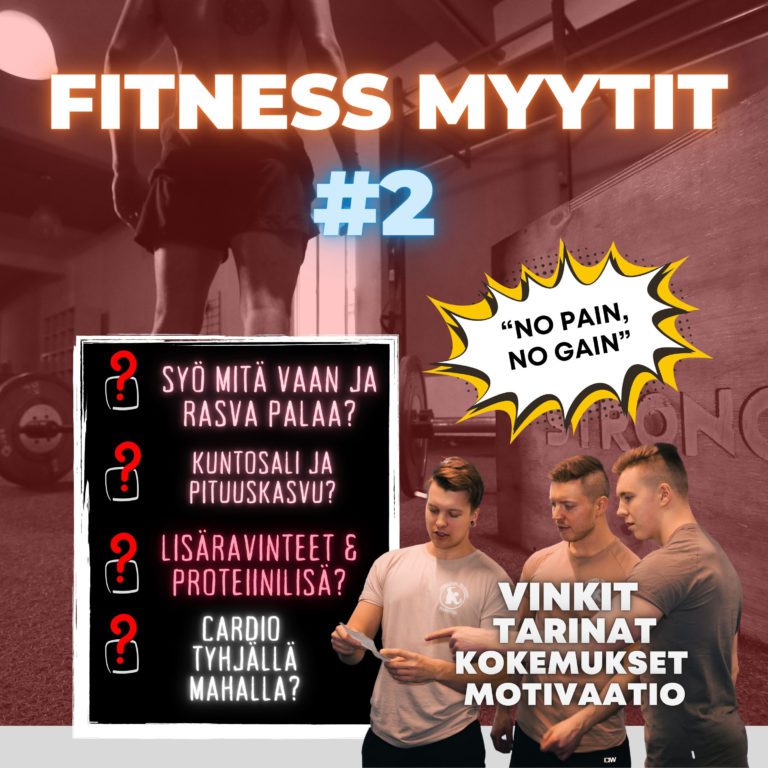 #41: FITNESS MYYTIT #2❗Voit syödä dieetillä MITÄ VAAN? Treeni ei ole tehokas jos LIHAKSET EI KIPEYDY? Lisäravinteet ja proteiini on tarpeen HETI treenin jälkeen?