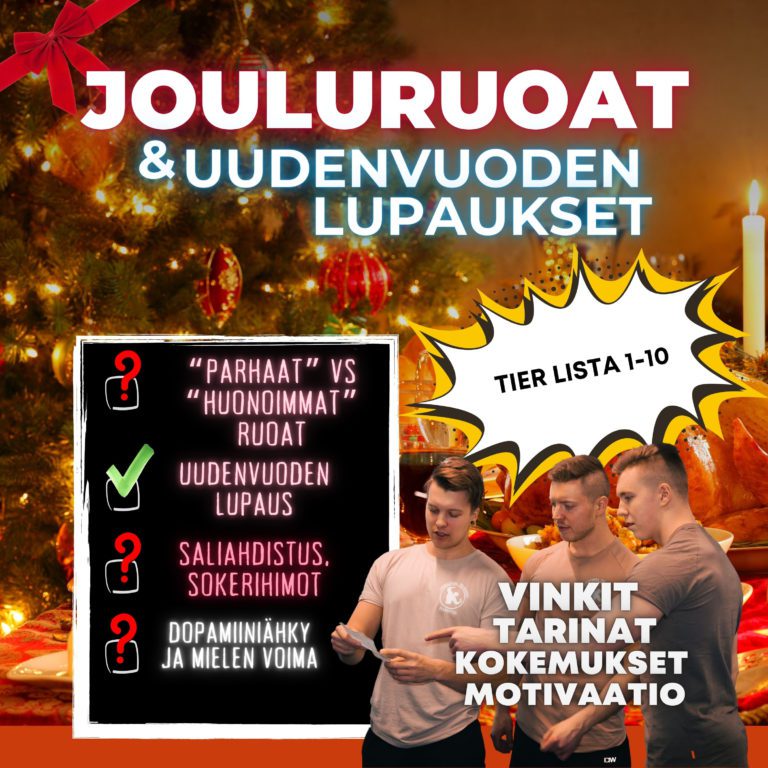 #48: Jouluruokien OPTIMOINTI ja UUDENVUODEN LUPAUKSET, jotka pitävät 🎅🏼 Dopamiiniähky. Saliahdistus. Mielen voima.